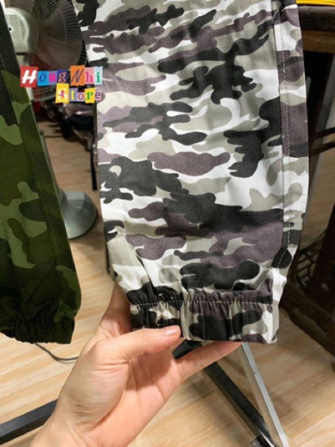 QUẦN JOGGER CAMO BOX PANT UNISEX MÀU TRẮNG ĐEN - QUẦN KAKI BO LAI LÍNH 2 TÚI -  MM