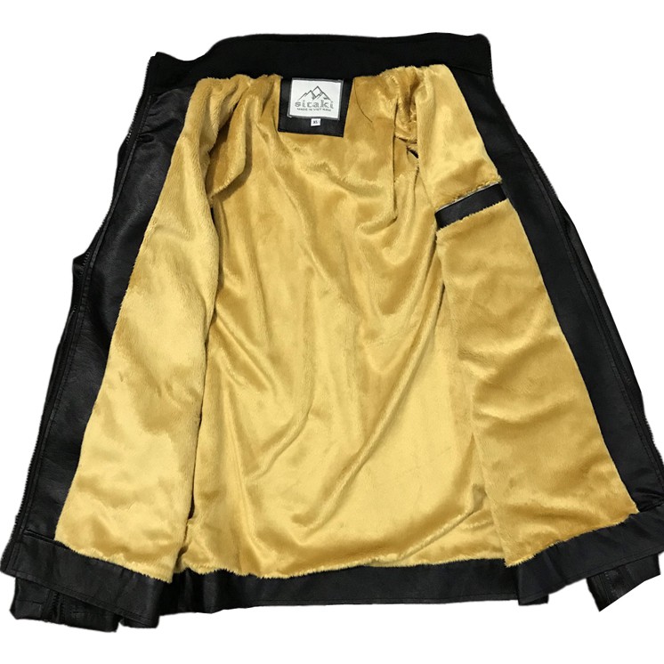 Áo khoác nam Áo khoát nam da lót lông có túi trong hàng chuẩn bao đẹp