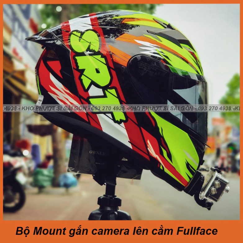 HOT-  Bộ Mount gắn cằm trước cho Fullface Ls2, Royal, AGU, Asia cho góc quay đẹp - Bộ Pat cằm gắn trước cho Fullface cằm