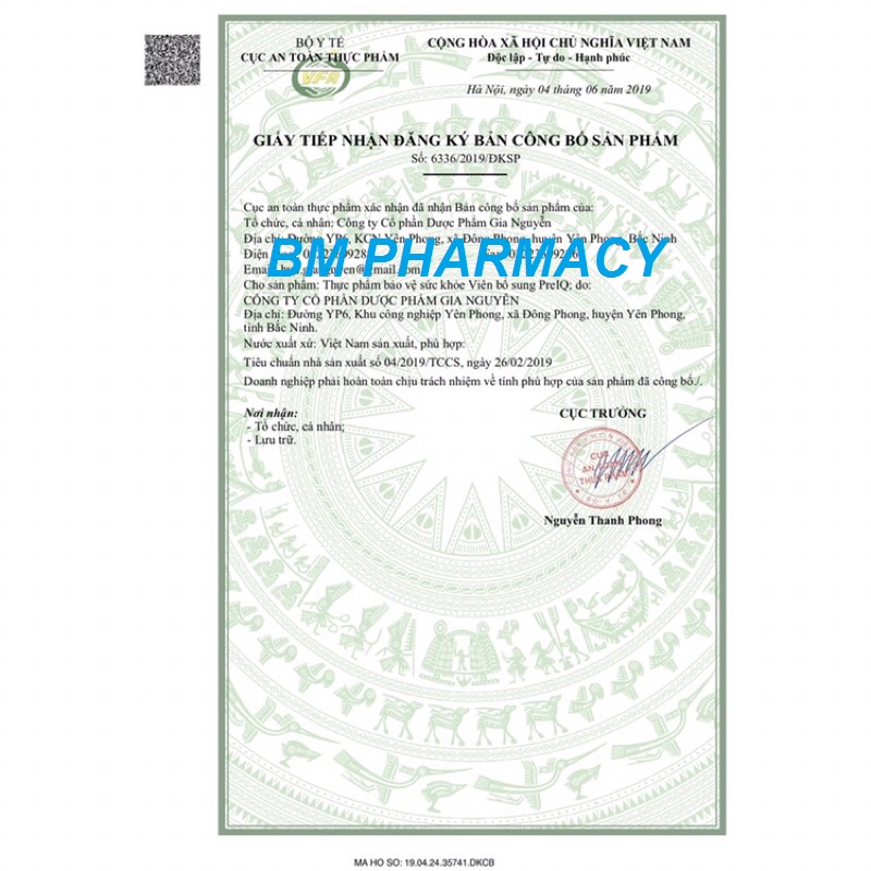 Viên uống bổ bầu PreIQ, giúp bổ sung DHA, EPA các Vitamin và khoáng chất cần thiết cho phụ nữ mang thai và cho con bú