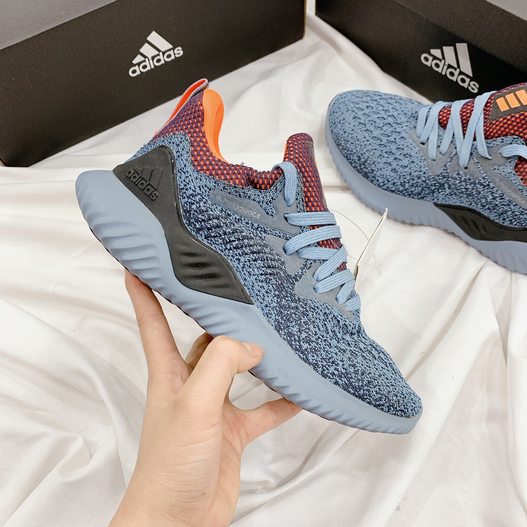 Giày Thể Thao Nam Nữ Ngô Thắng Alpha Xanh Chấm Cam