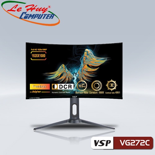 Màn hình máy tính cong VSP VG272C 27inch FullHD 165Hz Có Loa
