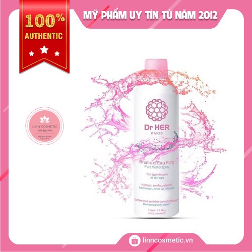 Xịt Khoáng Dr.Her Paris Pure Water Spray Cấp Ẩm Làm Dịu Da 150ml - 400ml