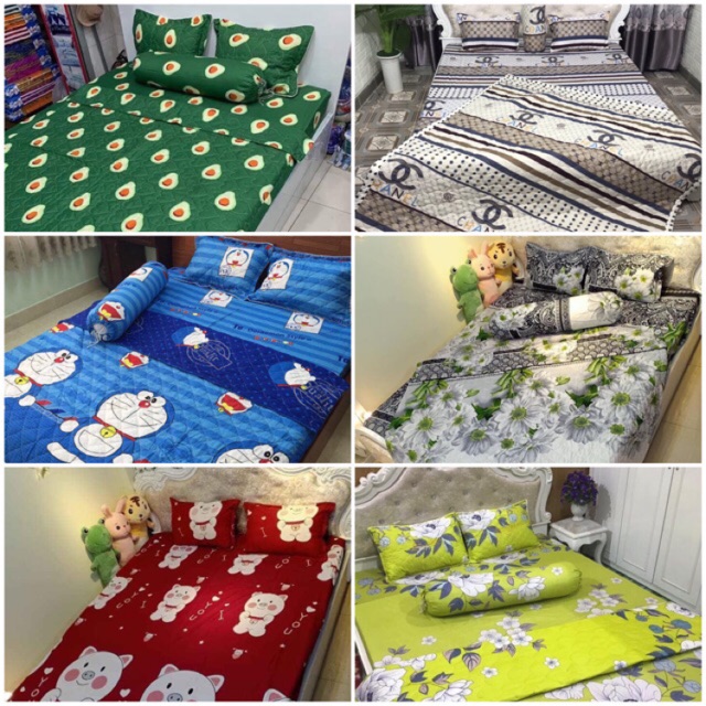 [FREESHIP] SET BỘ 5 MÓN COTTON POLY-CHĂN DRAP GỐI | BigBuy360 - bigbuy360.vn