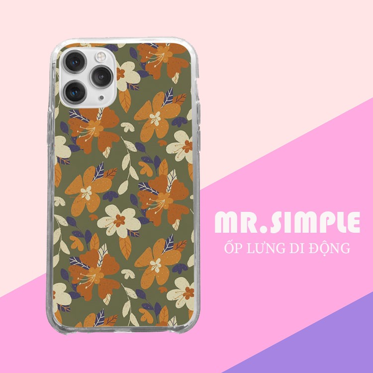 Ốp Lưng 70s floral iphone bông hoa của ngày cũ cho Iphone 5 6 7 8 Plus 11 12 Pro Max X Xr PAP20210628