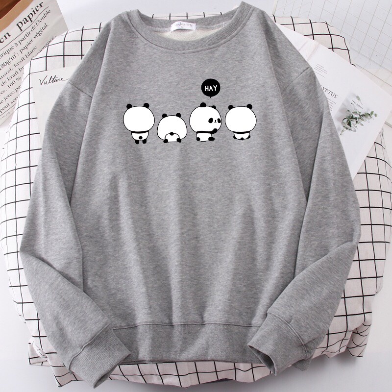 ÁO SWEATER UNISEX NAM NỮ  FORM RỘNG, CHẤT NỈ BÔNG DÀY DẶN CAO CẤP in HÌNH 4 CHÚ GẤU TRÚC