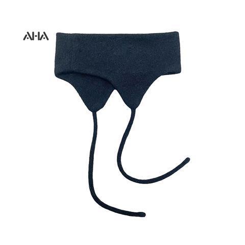 Mũ len AHA OFFICIAL thiết kế trùm tai họa tiết kẻ sọc dễ thương