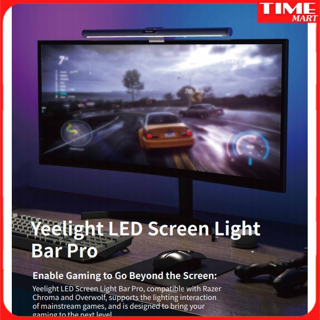 ĐÈN TREO MÀN HÌNH YEELIGHT PRO RG B- Bảo vệ mắt - Điều chỉnh màu RGB - Hỗ trợ Razer Chroma và OverWolf [TIME_MART]