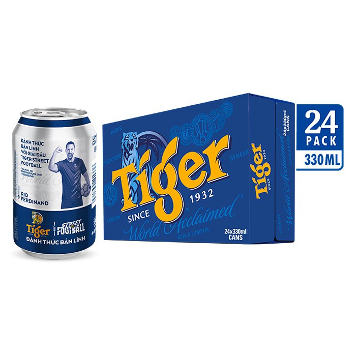 [Mã GRO1HNK22 giảm 8% tối đa 50k đơn 250K]Thùng bia Tiger 24 lon 330ml/lon