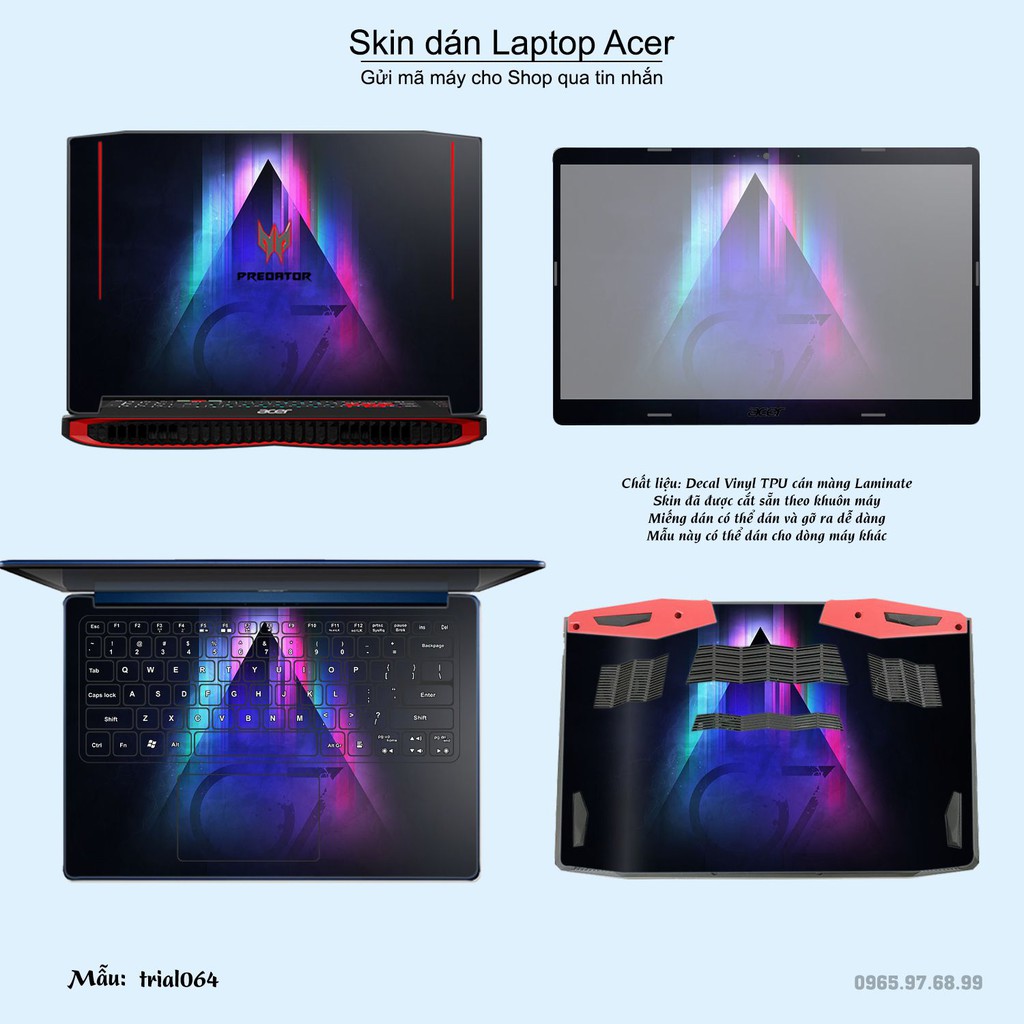 Skin dán Laptop Acer in hình Đa giác _nhiều mẫu 11 (inbox mã máy cho Shop)