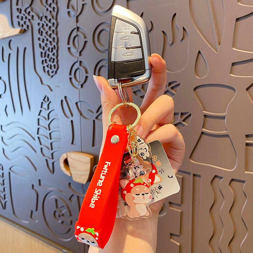 Móc Chìa Khóa Bằng Acrylic In Họa Tiết Hoạt Hình Dễ Thương Dùng Làm Quà Tặng