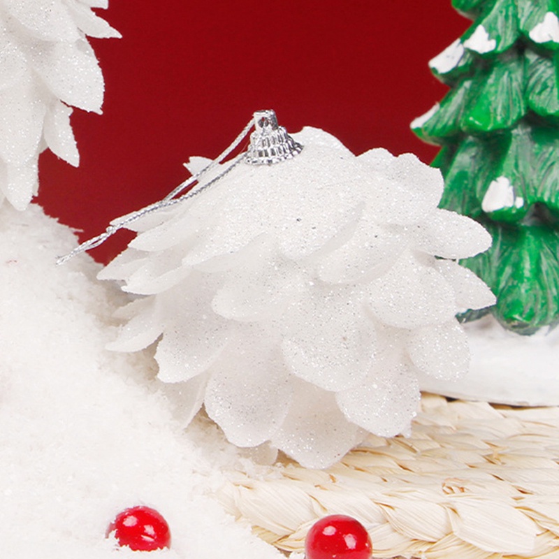 Set 3 Quả Cầu Tuyết Lấp Lánh Treo Trang Trí Cây Thông Noel