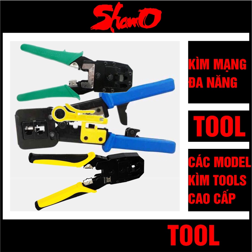 Kìm mạng đa năng cao cấp - Chính Hãng – Dùng cắt và bấm đầu dây mạng RJ11 | RJ 12 | RJ45