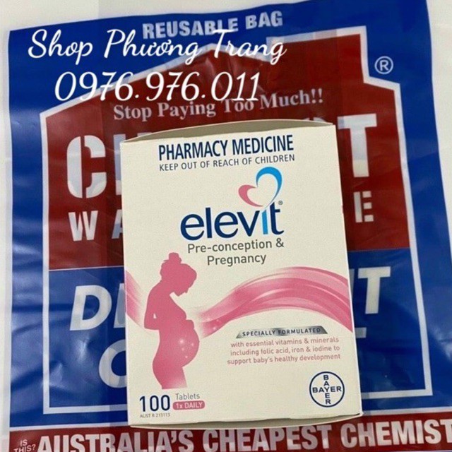 Elevit hộp 100 viên của Úc