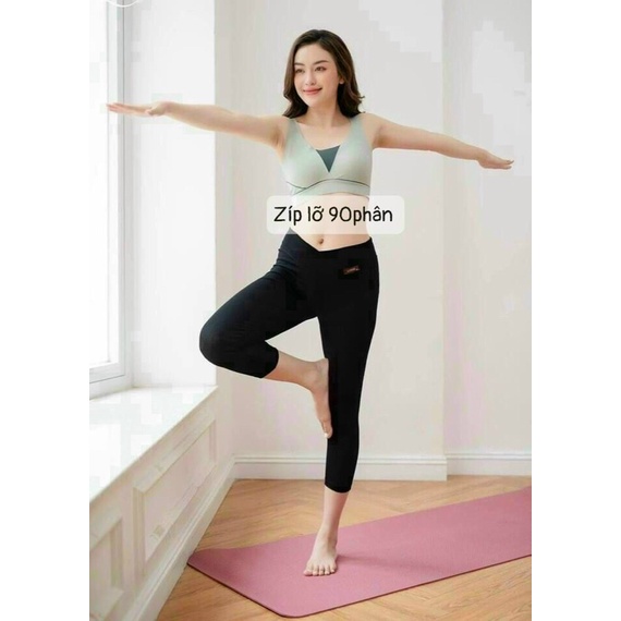 Quần bầu legging tập yoga chất đẹp và co giãn siêu tốt { 40-70kg}