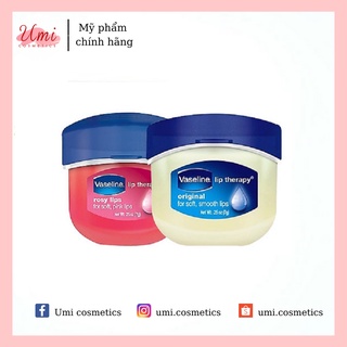 Sáp dưỡng môi Vaseline lip Therapy 7g - Mỹ dạng hũ dưỡng ẩm làm mềm môi hàng chính hãng