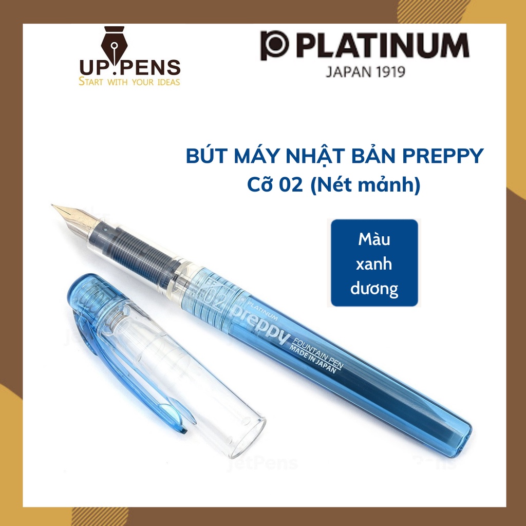 [Mã LIFEXANH03 giảm 10% đơn 500K] Bút máy Platinum Preppy - 02 Extra Fine Nib - Màu xanh dương (Blue)