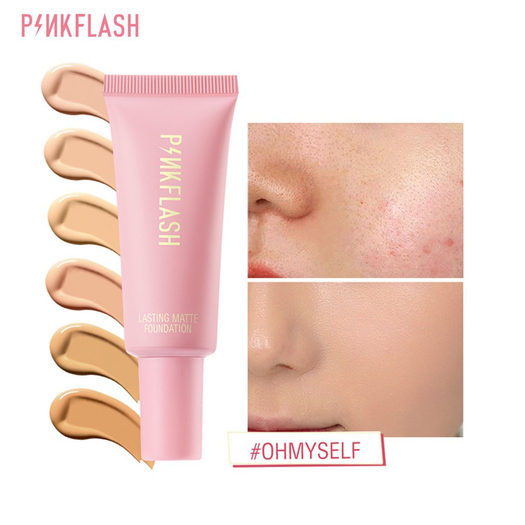 ⭐Ready Stock⭐♣♙[Hàng mới về] Kem nền PINKFLASH trang điểm lâu trôi nhẹ nhàng tiện dụng