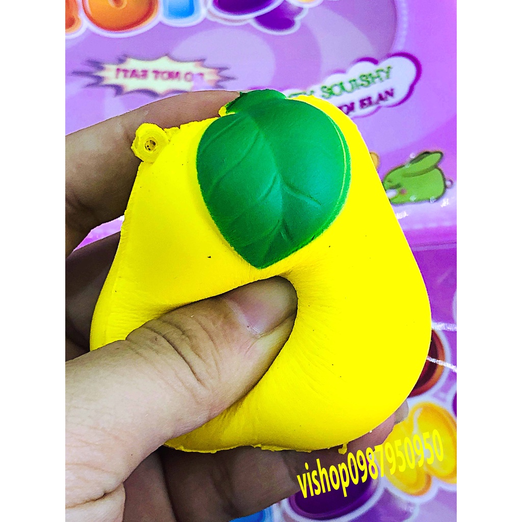 Squishy JUMBO Hình QUẢ LÊ Đồ Chơi Xốp Giảm Stress Hình mềm mịn dễ Thương đàn hồi Cho Bé