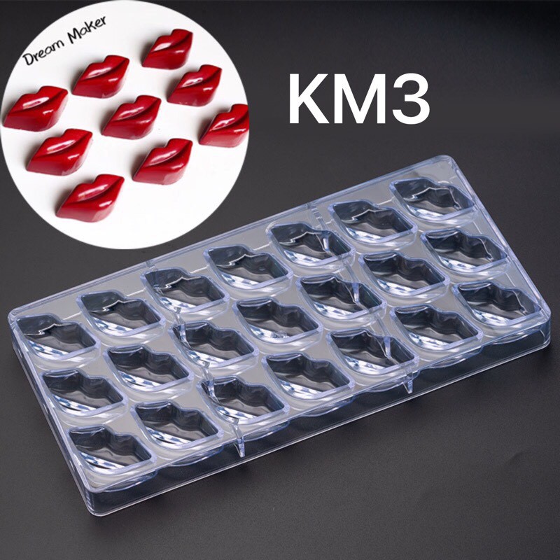 Khuôn nhựa cứng làm socola / sô cô la bon bon
