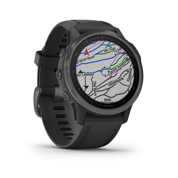 Vòng đeo tay theo dõi sức khỏe GarminFēnix 6S - Sapphire, Carbon Gray DLC with Black Band_010-02159-7F - Hàng Chính Hãng