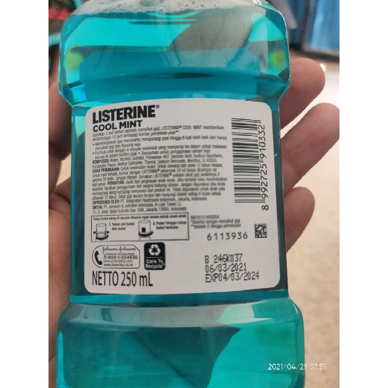 Ly Đựng Bàn Chải Đánh Răng Listerine 250ml