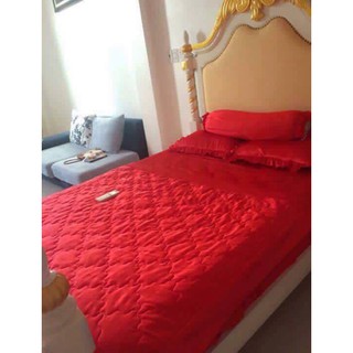 [Hổ trợ PVC] Bộ ga giường phi lụa 5 món cao cấp sang chảnh nhiều màu cho khách chọn, bộ drap giường phi loại 1 mát mịn