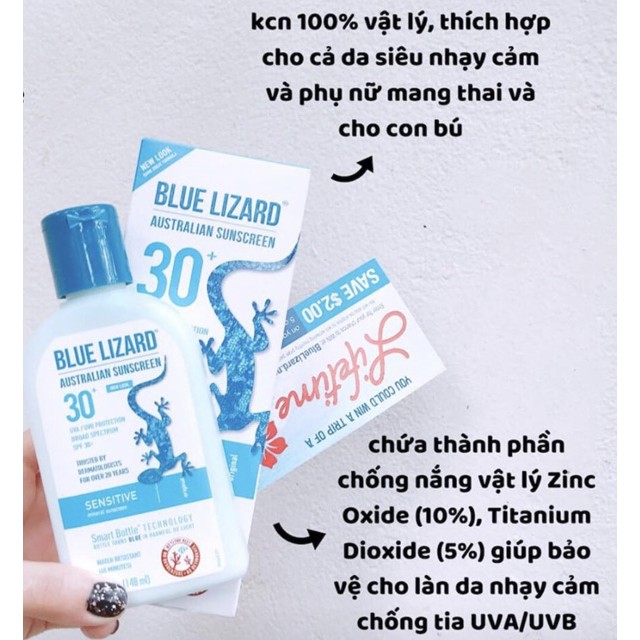 ( MẪU MỚI DATE 2022) KEM CHỐNG NẮNG BLUE LIZARD SUNSCREEN DÒNG FACE 141G