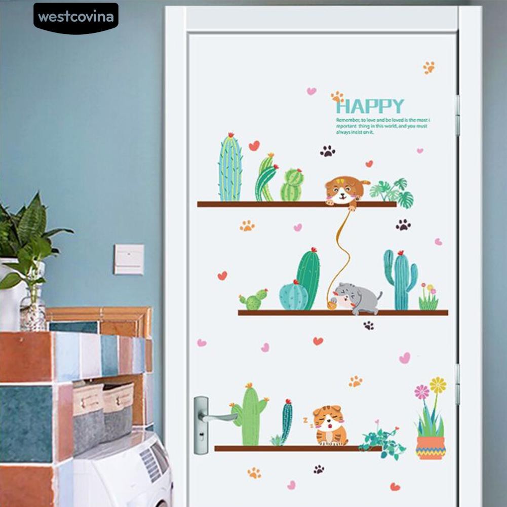 Sticker dán tường hình cây xương rồng