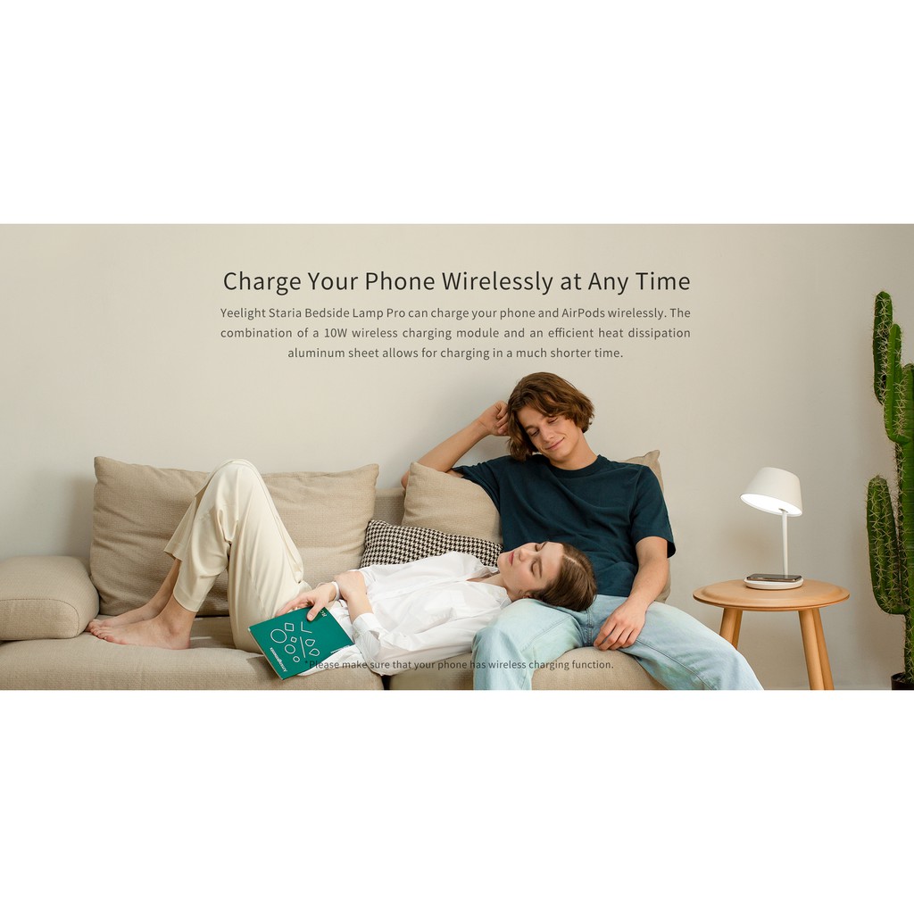 ĐÈN NGỦ THÔNG MINH KIÊM SẠC KHÔNG DÂY YEELIGHT STARIA PRO YLCT03YL –  APPLE HOMEKIT