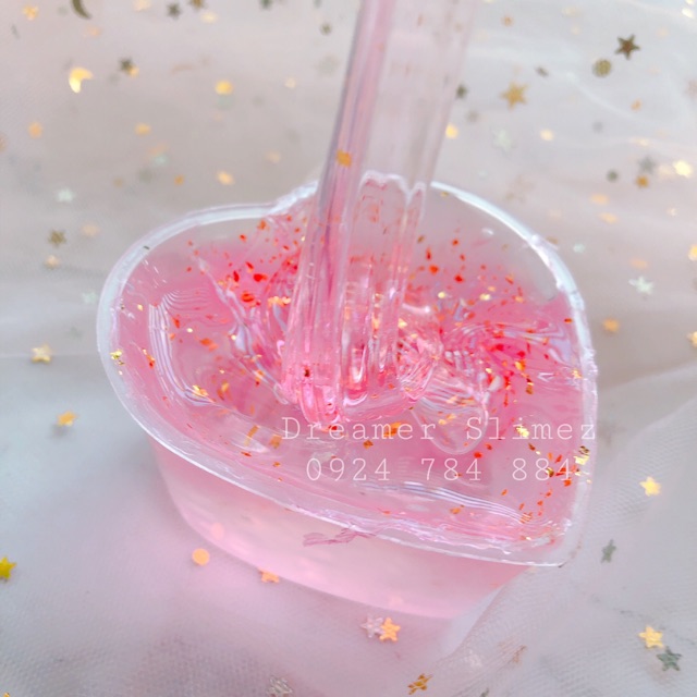 SLIME PINKY HEART HŨ TRÁI TIM - SLIME TRONG SIÊU ĐẸP - CLEAR SLIME HANDMADE DIY ĐỒ CHƠI SLIME CHO BÉ AN TOÀN