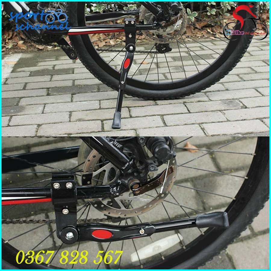 Chân Chống Nhôm Xe Đạp Thể Thao, Địa Hình. Điều Chỉnh Được Kích Thước.