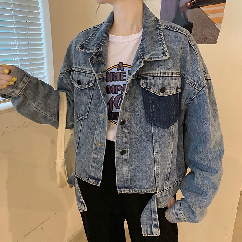 Áo Khoác Jean Lửng Thời Trang Dành Cho Nữ