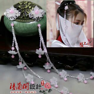 Kẹp tóc cổ trang hoa rơi