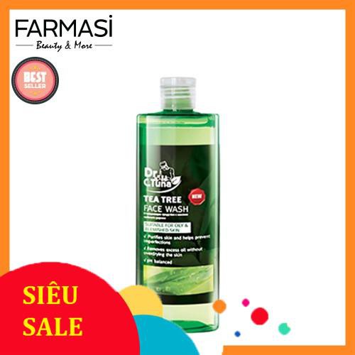 [COSFARTET -20% ĐH60K]Gel Rửa Mặt Tea Tree Dành Cho Da Mụn & Da Dầu Farmasi (1820WAS) 225ml