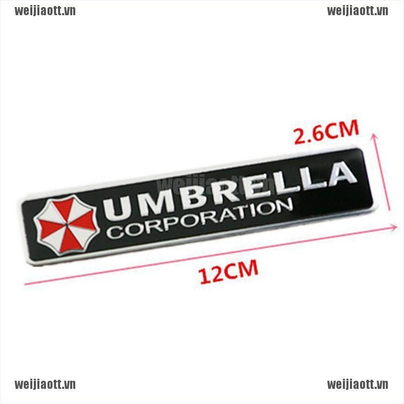 Phù hiệu tập đoàn Umbrella trong Resident Evil bằng hợp kim nhôm 3D dán trang trí