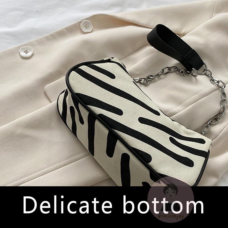 Túi Xách Canvas Cỡ Lớn Phối Dây Xích Và Khóa Kéo Thời Trang Cho Nữ