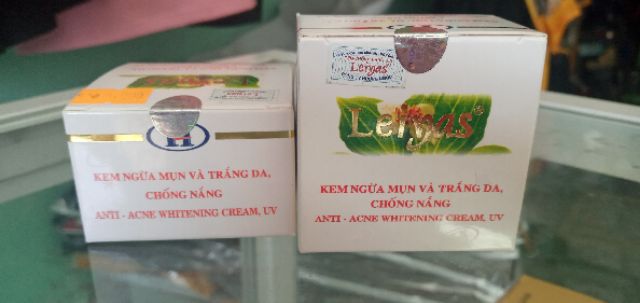 Kem ngăn ngừa mụn và trắng da chống nắng Leiyas 10g