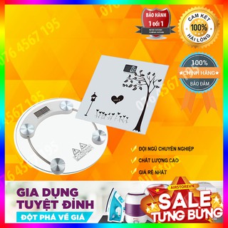 CÂN ĐIỆN TỬ MẶT KÍNH CƯỜNG LỰC VUÔNG / TRÒN - TỐI ĐA 180KG
