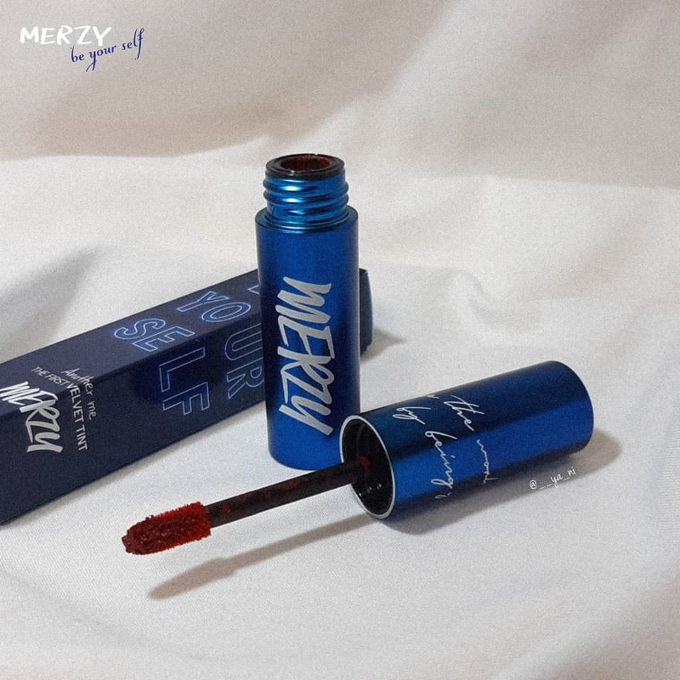 Combo son xinh Merzy Aurora Dewy Tint 5,5g + son Merzy The First Velvet Tint Limited Edition V6 Blue 4,5g