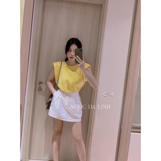 Áo phông nữ độn vai đẹp