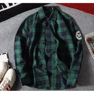 Áo sơ mi caro xanh đen cho nam - Mẫu mới 2018