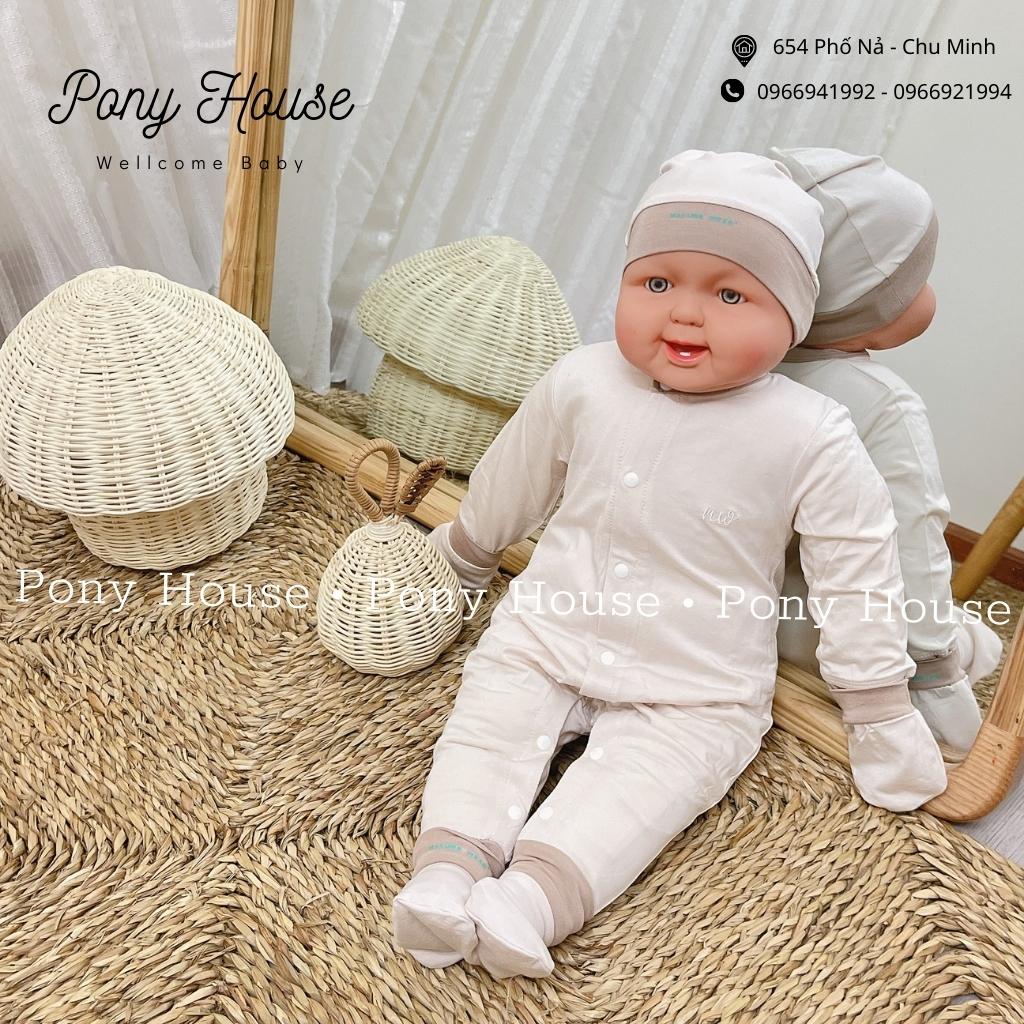 Body Sơ Sinh Dài Tay Nature Wear Chất Cotton Bambo Siêu Mềm Mịn Cho Bé Trai, Bé Gái Sơ Sinh 0-3M