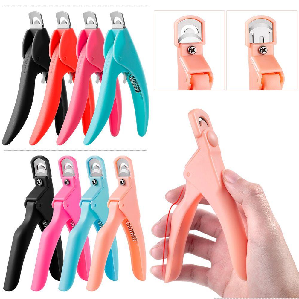 Kềm Cắt Móng Tay Giả Cạnh Tròn Bằng Nhựa