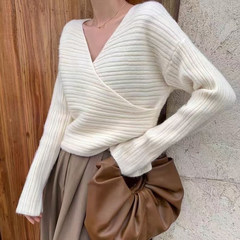 KOKA Áo len kimono tăm ngang 0460