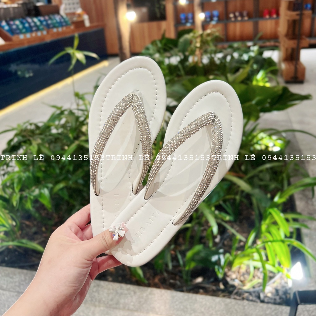 Dép Xỏ Ngón Nữ Đính Đá Xoàn Cao Cấp Thời Trang Hot Trend TRINH LÊ SHOP GIÀY DÉP TB169