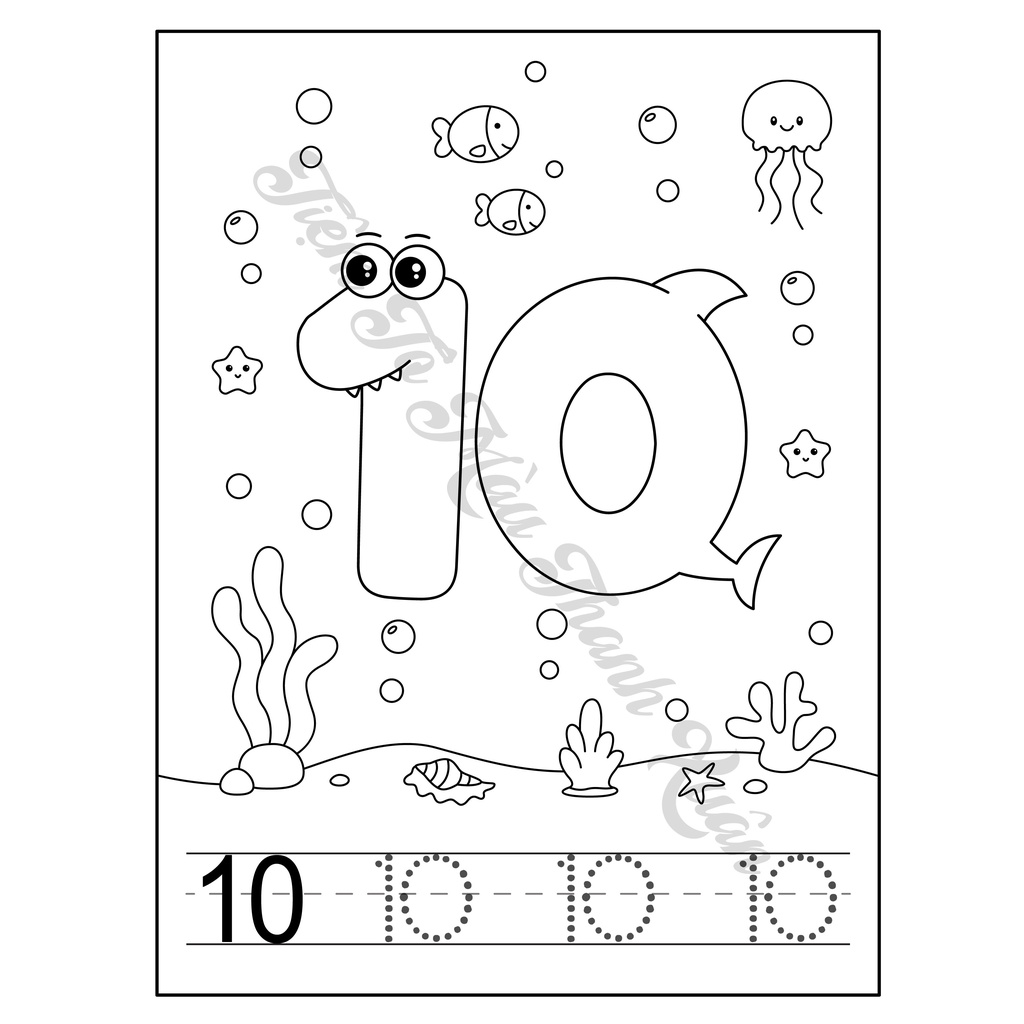 Set 26 Tờ Bảng Chữ Cái Tiếng Anh Và 10 Tờ Chữ Số Hình Baby Shark Cute Cho Bé - Tiệm Tô Màu Thanh Xuân