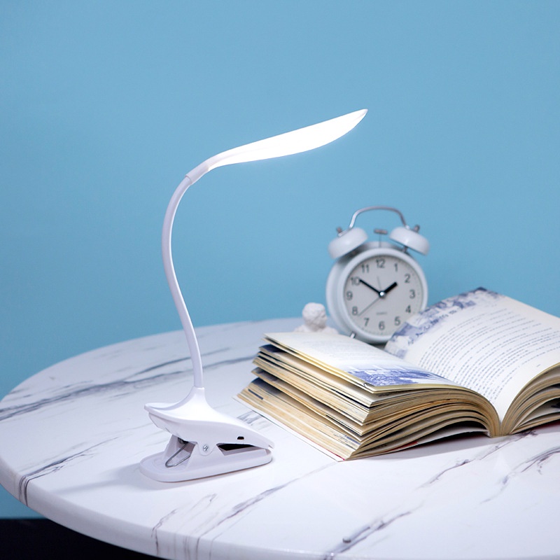 Đèn bàn LED bảo vệ mắt gấp đèn bàn nhỏ sinh viên học tập đầu giường ký túc xá Đèn đọc sách có kẹp