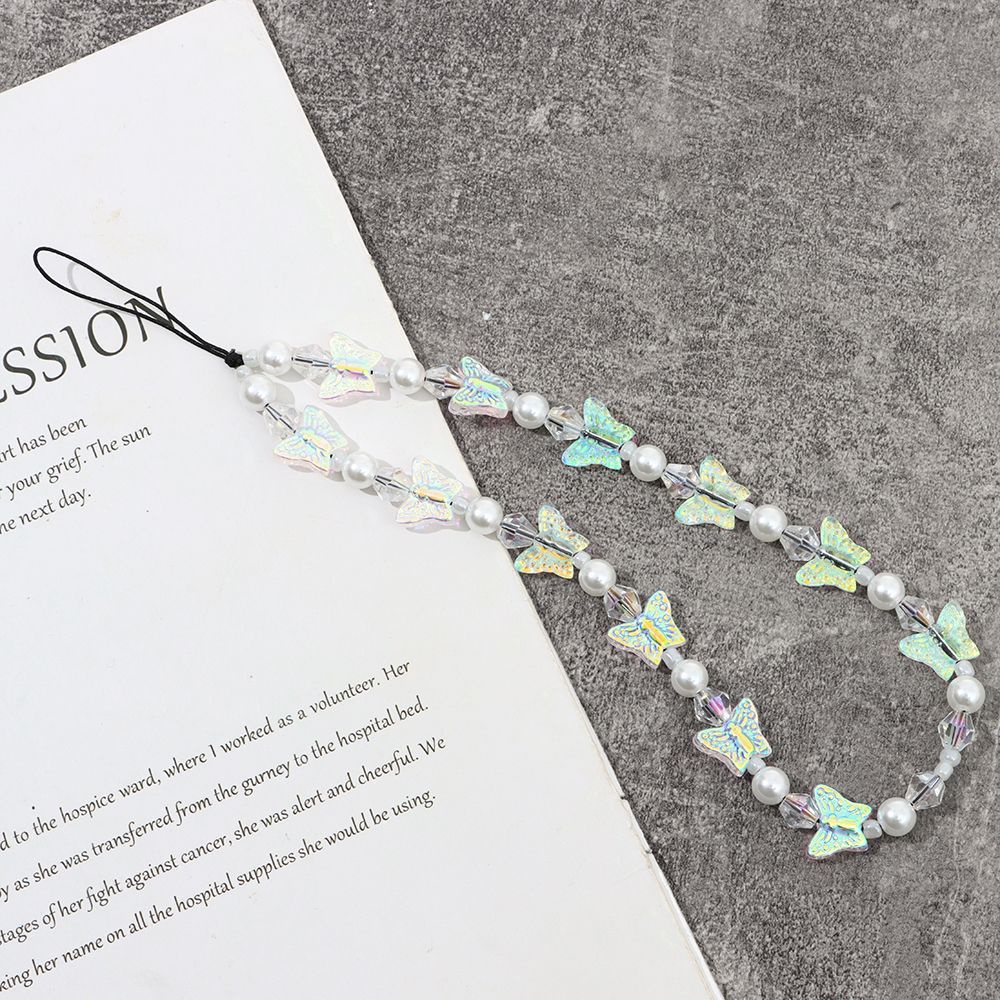 Dây đeo điện thoại đính hạt thủ công nhiều màu sắc chống thất lạc