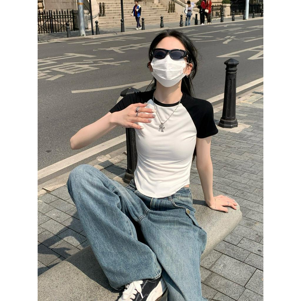 Áo Thun Ngắn Tay Dáng Ôm Thời Trang Cho Nữ 61289